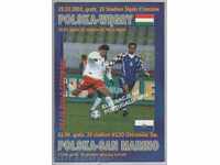 Football program Poland-San Marino 2004