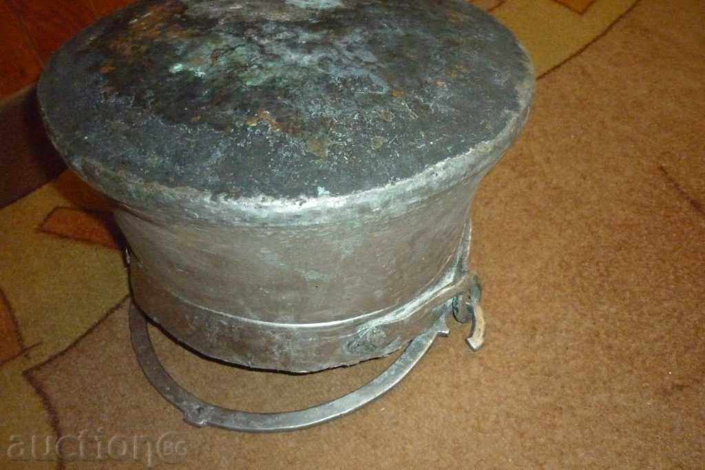 Licitație Vas de cupru, ceaun, ulcior, vas de cupru, găleată