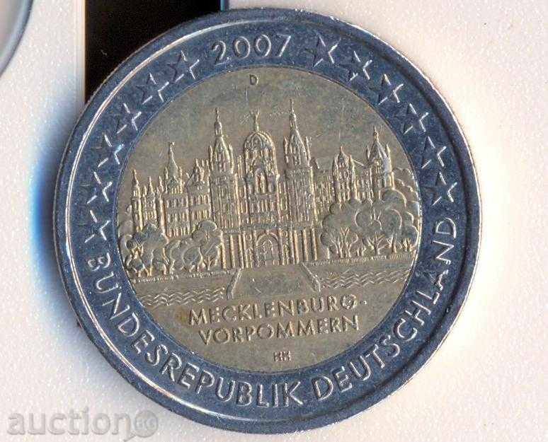 Германия 2 евро 2007 година Мекленбург