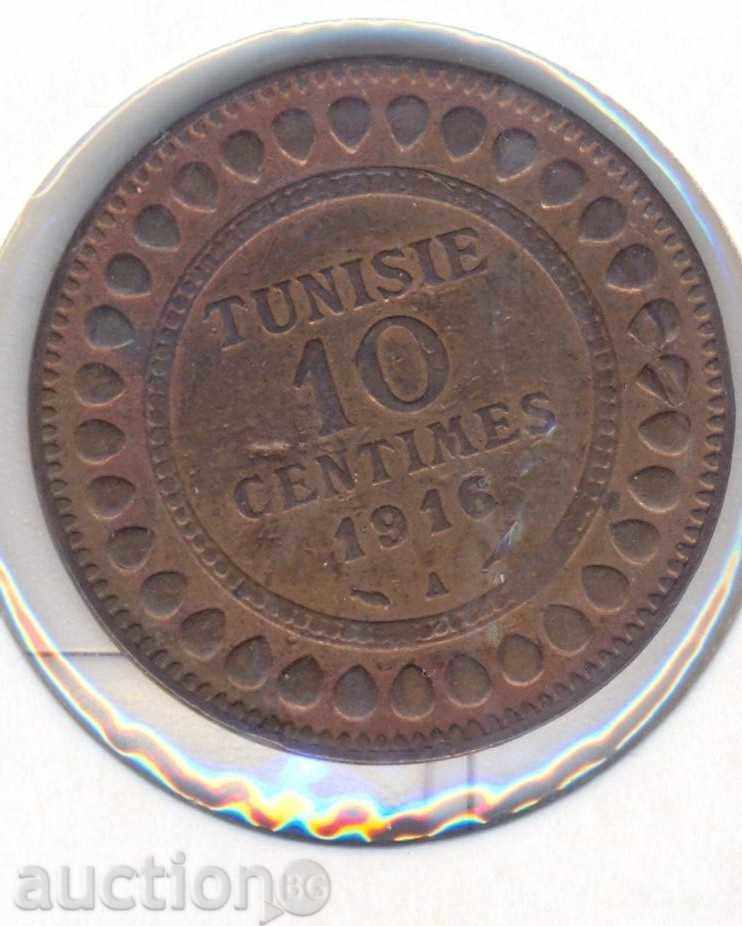 Tunisia 10 centimeters 1916 year