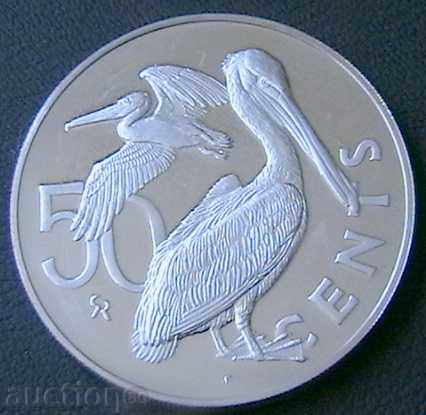 50 цента 1973 PROOF, Британски Вирджински острови