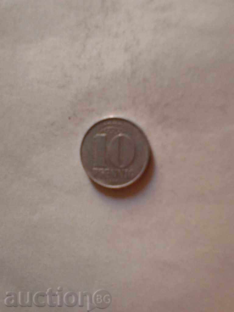 DDR 10 pfennig 1968
