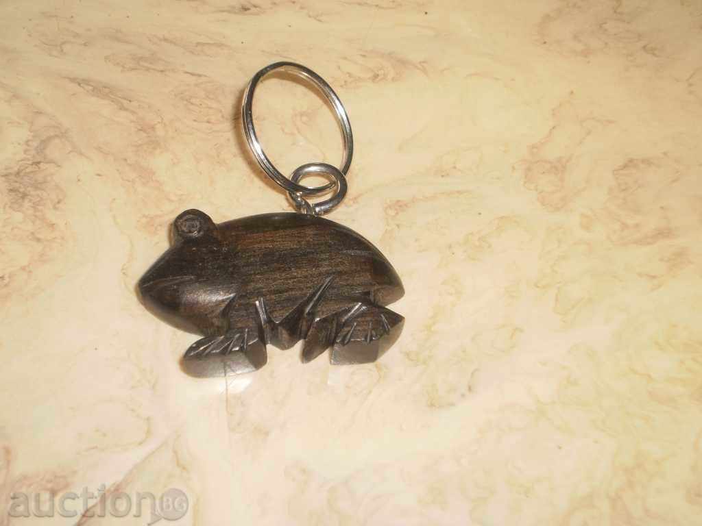 Ebony-frog key chain