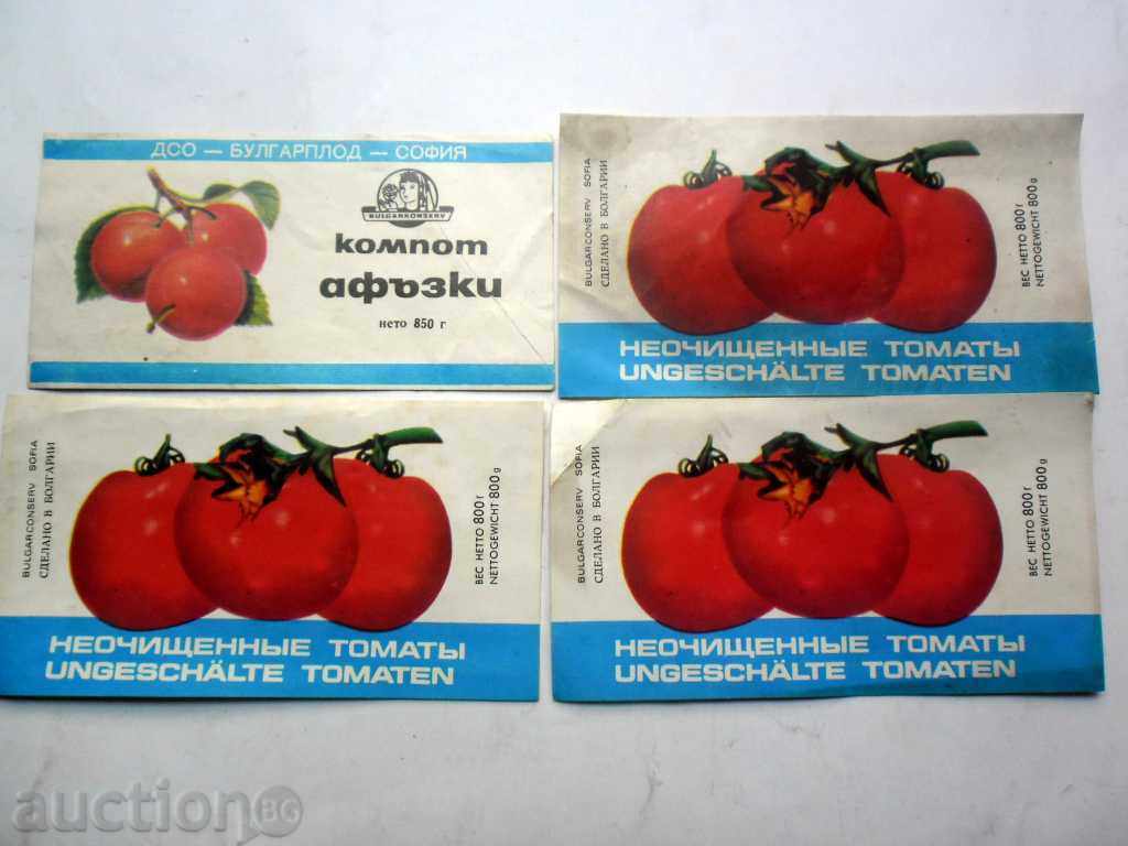 ETICHETE - BULGARPLOD Și Bulgarkonserv -SOFIA cu preț 69.99 BGN | € 35.79 ETICHETE - BULGARPLOD Și Bulgarkonserv -SOFIA cu preț 69.99 BGN | € 35.79