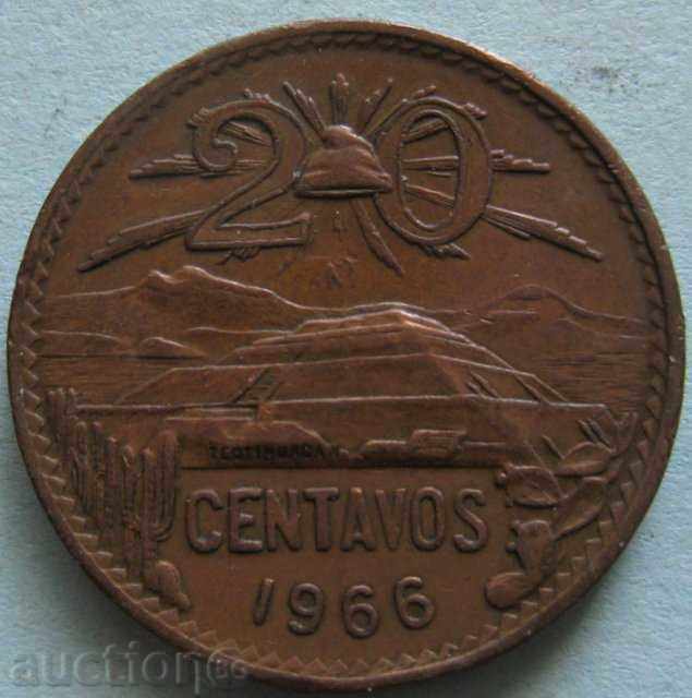 20 центавос 1966 - Мексико