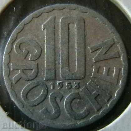 10 bani 1953, Austria