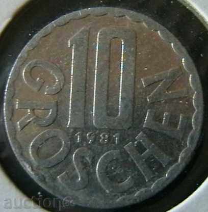 10 bani 1981, Austria