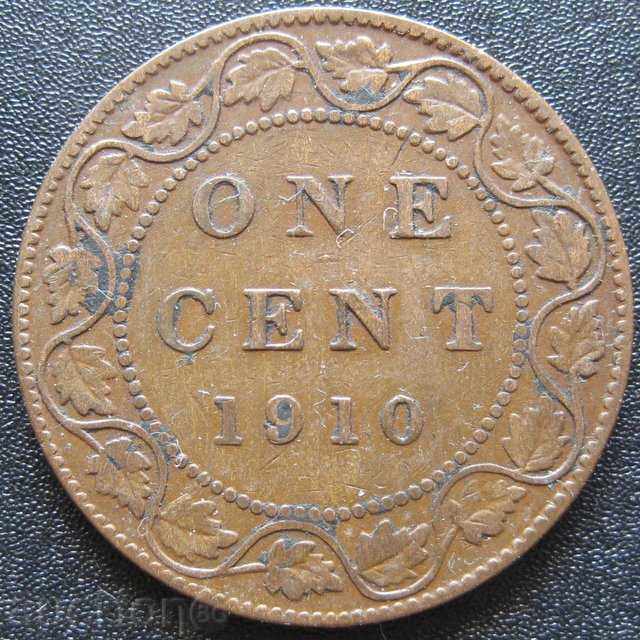 CANADA 1 cent 1910.