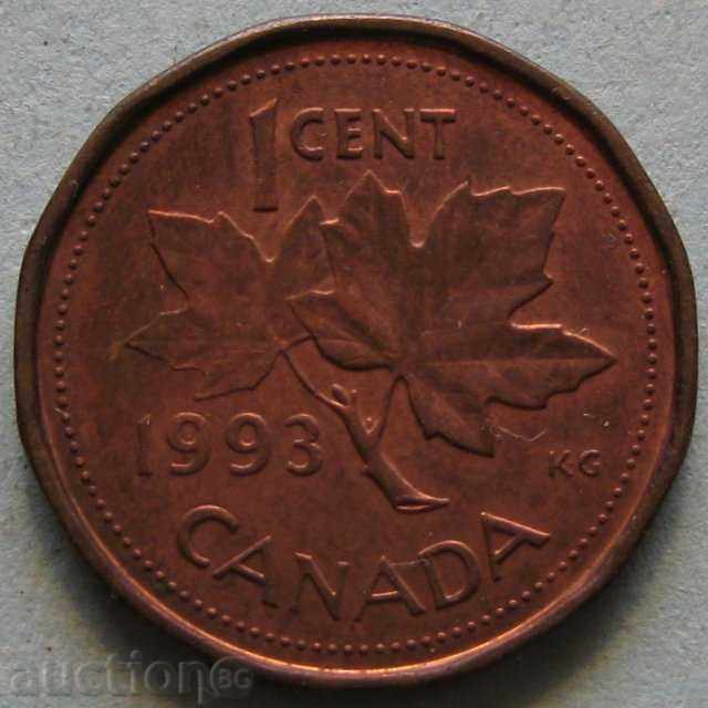 1 λεπτό 1993. Καναδάς
