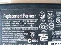 Laptop charger Acer 90W 19V / 4.74A 5.5 * 2.5mm