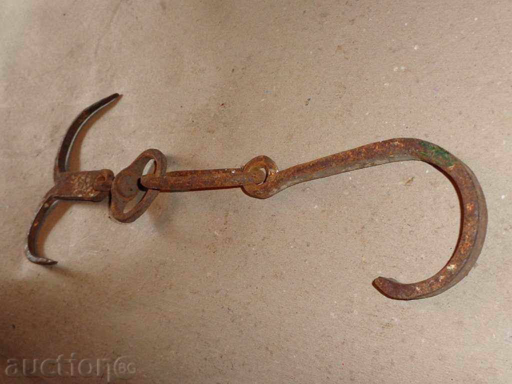 Δημοπρασία Αρχαία πλαστά άγκιστρο για εκδορά διπλό γάντζο Δημοπρασία Αρχαία πλαστά άγκιστρο για εκδορά διπλό γάντζο