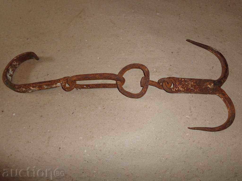 Παράδοση Αρχαία πλαστά άγκιστρο για εκδορά διπλό γάντζο Παράδοση Αρχαία πλαστά άγκιστρο για εκδορά διπλό γάντζο