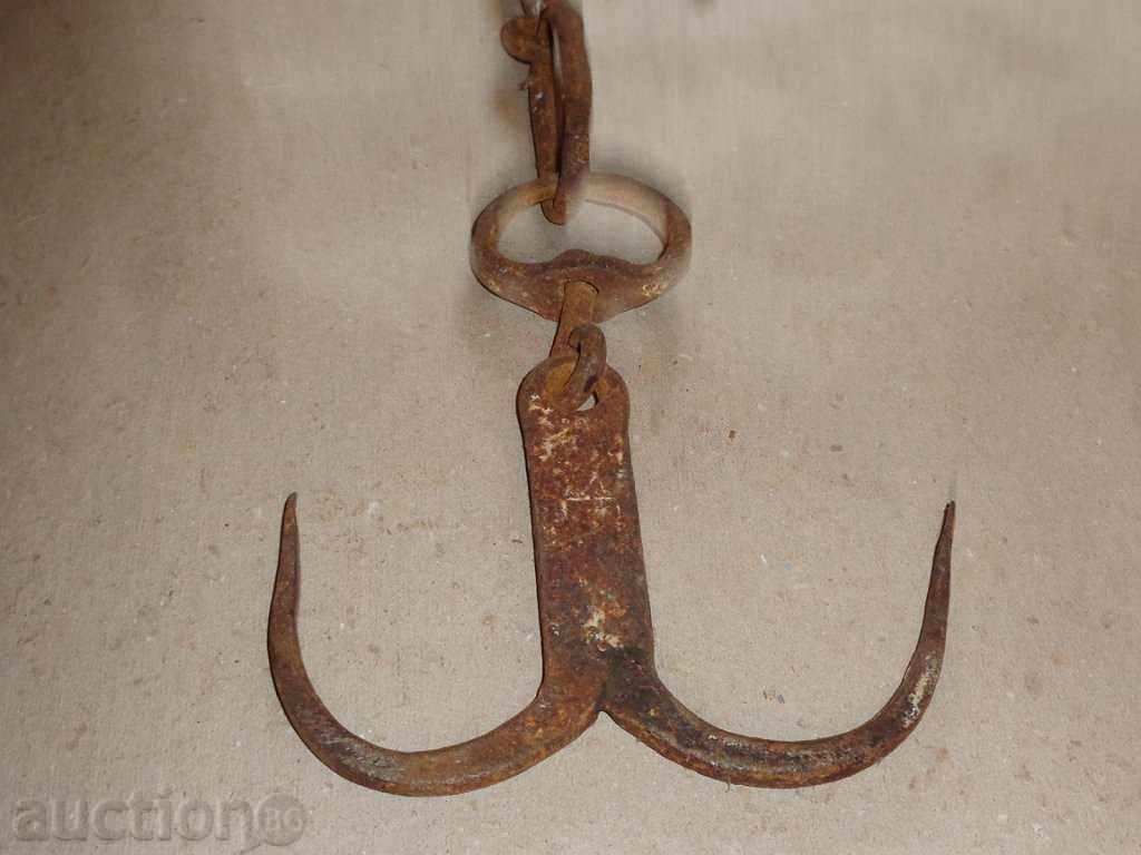 Αρχαία πλαστά άγκιστρο για εκδορά διπλό γάντζο - 5 Αρχαία πλαστά άγκιστρο για εκδορά διπλό γάντζο - 5