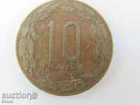 Central African States - 10 francs, 1975 - 109L