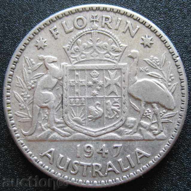 AUSTRALIA florin 1947 - silver