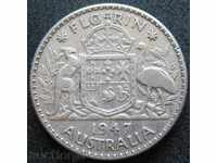AUSTRALIA florin 1947 - silver