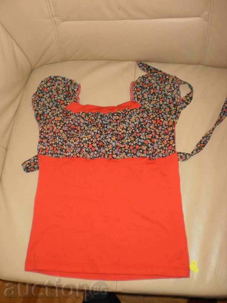 Tunic with short sleeve, board and belt, size 140
