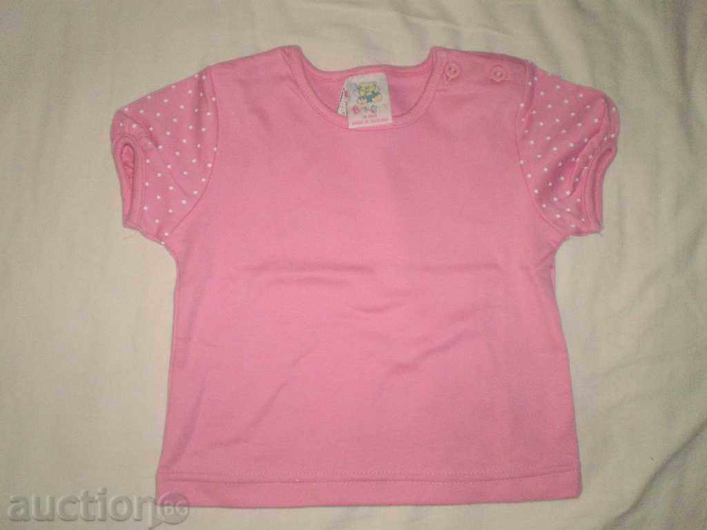 Pat T-shirt în roz pentru copii în vârstă de 18 luni, nou