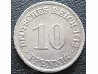 ΓΕΡΜΑΝΙΑ 10 pfennigs 1912. / D /