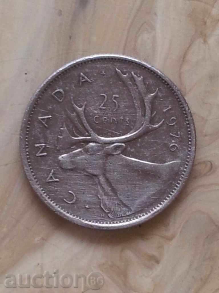 Kanada- 25 σεντς το 1976. - 80L Kanada- 25 σεντς το 1976. - 80L