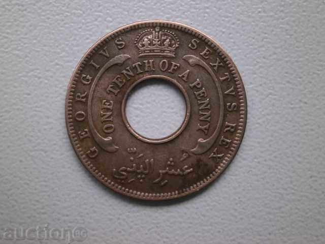 Auction British West Africa - 1/10 penny, 1952 - 45L Auction British West Africa - 1/10 penny, 1952 - 45L