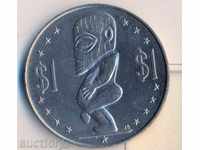 Cook Islands 1 USD 1983, 39 mm.