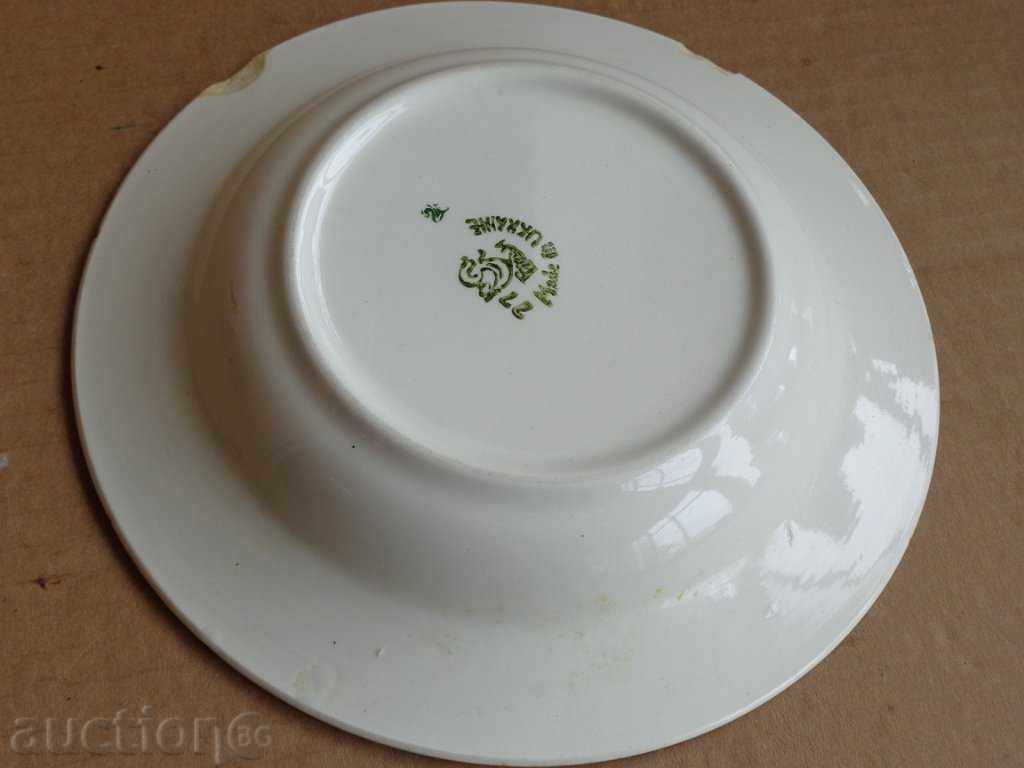 Soc ceramic plate made in Ukraine - USSR - 6 Soc ceramic plate made in Ukraine - USSR - 6