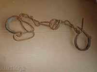 Old forged buckles, shackles, shackles, chain
