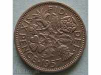 6 pence 1957. - Regatul Unit