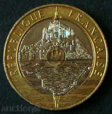 20 franci 1992 (Mont Saint Michel), Franța