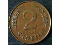 2 centime 1939, Letonia