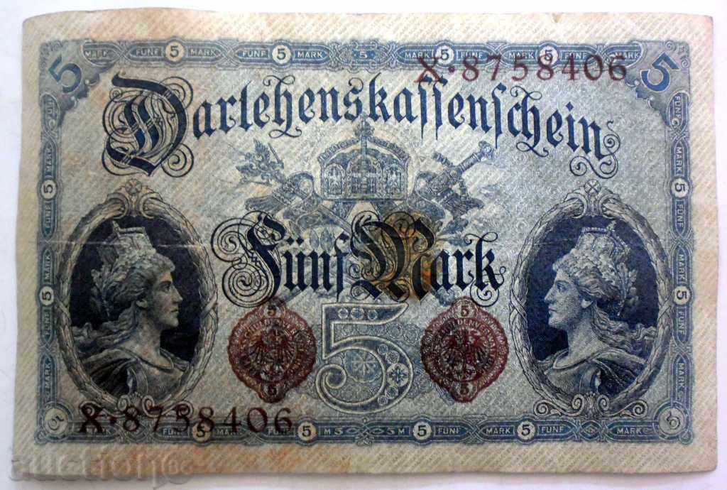 Delivery of 5 and 20 Marks -1914 GERMANY Delivery of 5 and 20 Marks -1914 GERMANY