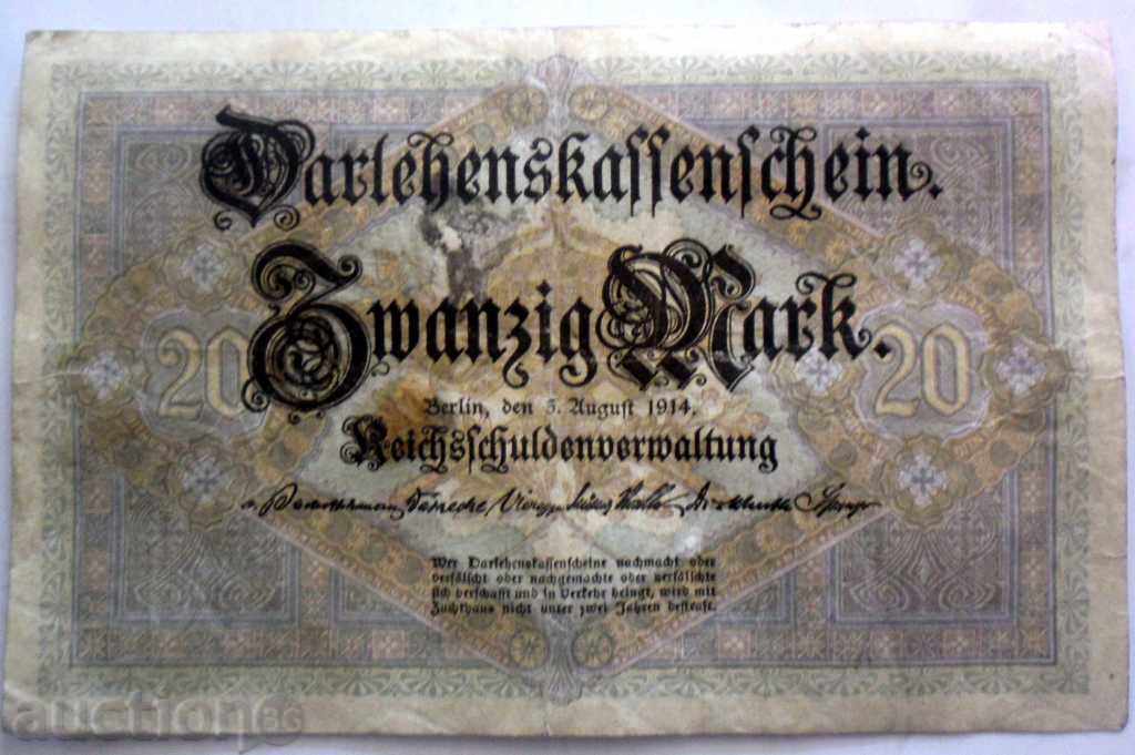 5 and 20 Marks -1914 GERMANY - 5 5 and 20 Marks -1914 GERMANY - 5