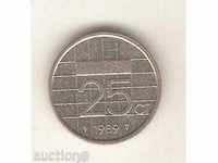 + Netherlands 25 cents 1989
