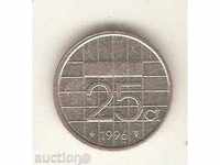 + Netherlands 25 cents 1996