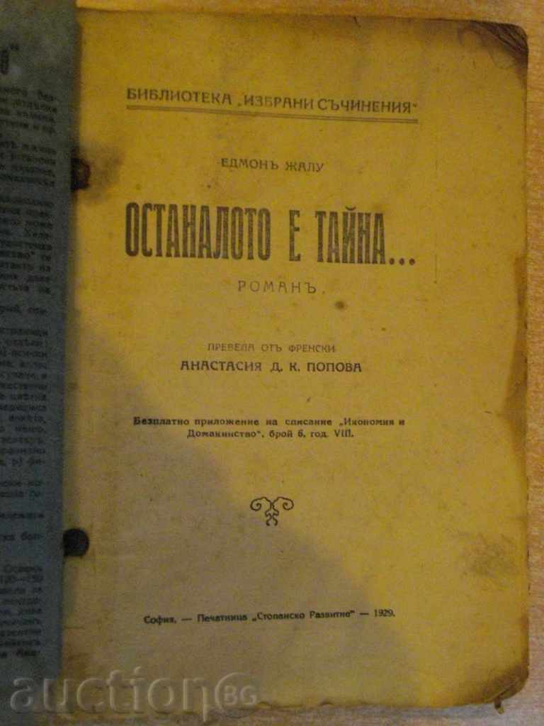 The book "The rest is a secret ... - Edmond Jalou" - 84 pp. with price 5.00 BGN | € 2.56 The book "The rest is a secret ... - Edmond Jalou" - 84 pp. with price 5.00 BGN | € 2.56