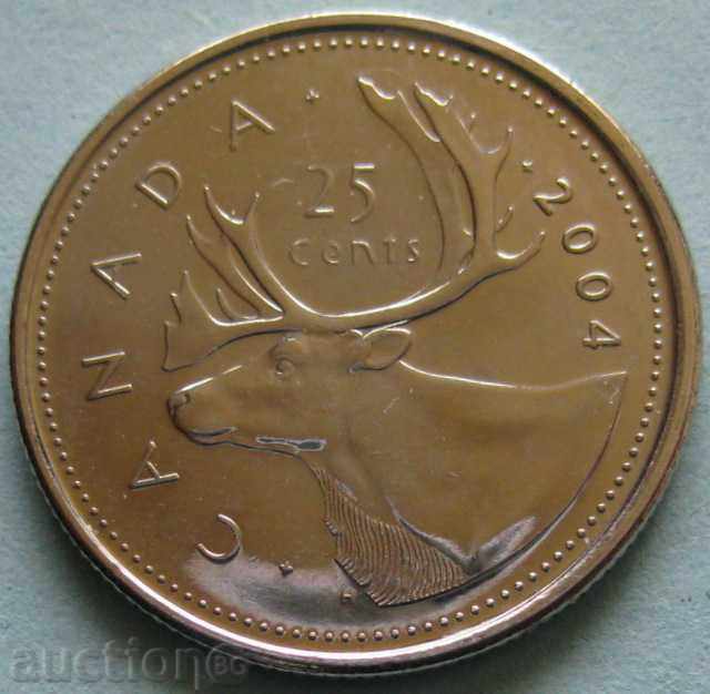 25 цента  2004г. /Р/  - Канада