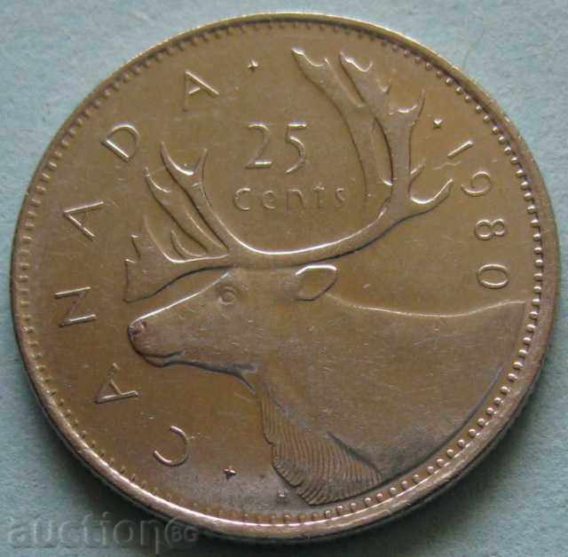 25 цента  1980г. - Канада