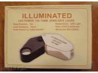 Magnifying glass "ILLUMINATED" 'LED 10x - with illumination