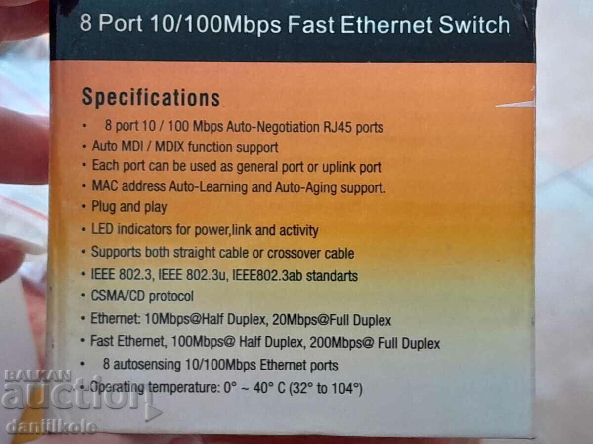 Delivery of *$*Y*$* SWITCH 8 PORT 10/100 Mbps SWITCH "START BIT" *$*Y*$* Delivery of *$*Y*$* SWITCH 8 PORT 10/100 Mbps SWITCH "START BIT" *$*Y*$*
