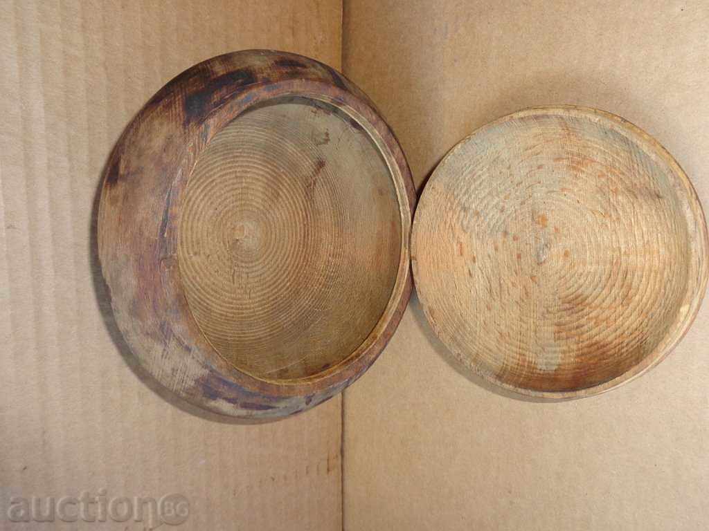 An old wooden bowl, a salt pan, a sugar bowl, a bowl - 6 An old wooden bowl, a salt pan, a sugar bowl, a bowl - 6