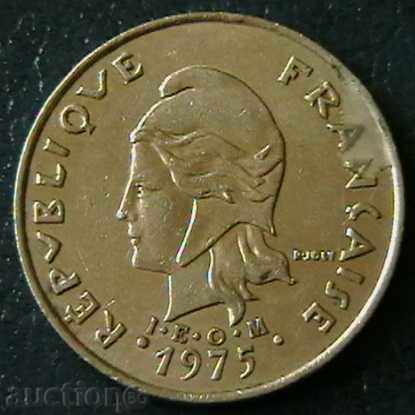 20 CHF 1975, Polinezia Franceză cu preț € 2.59 | 5.07 BGN
