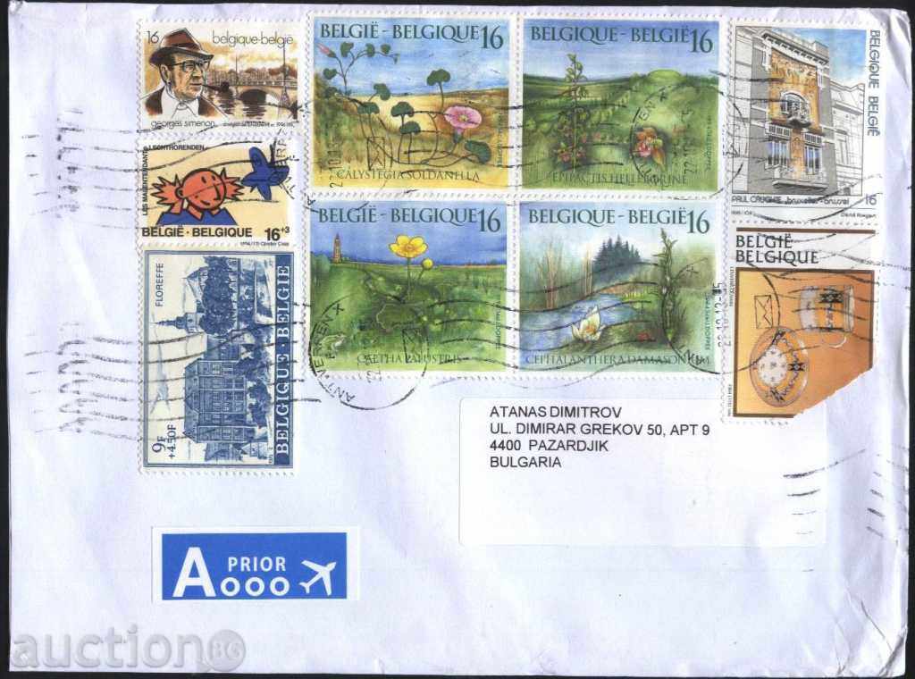 Пътувал плик  с марки 1994 от Белгия
