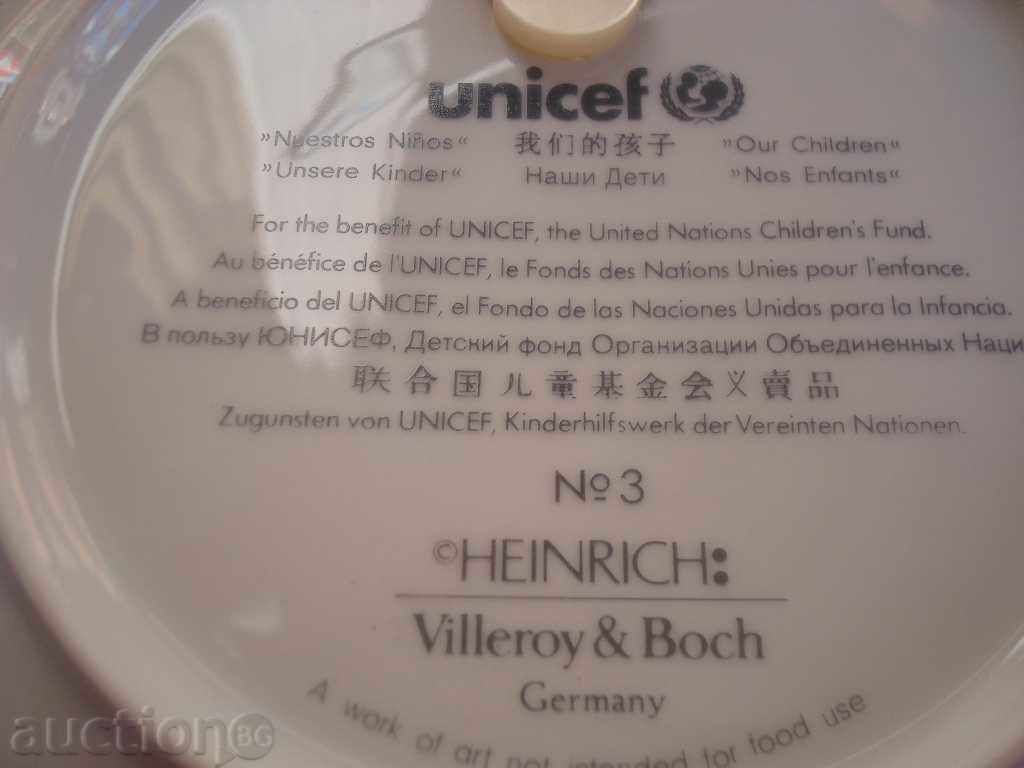 Placă unică de perete, Villeroy & Boch, certificat, porțelan cu preț 69.95 BGN | € 35.76