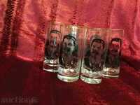 5 ποτήρια από 0,200 ml στην εικόνα του Στάλιν 1949-1956g