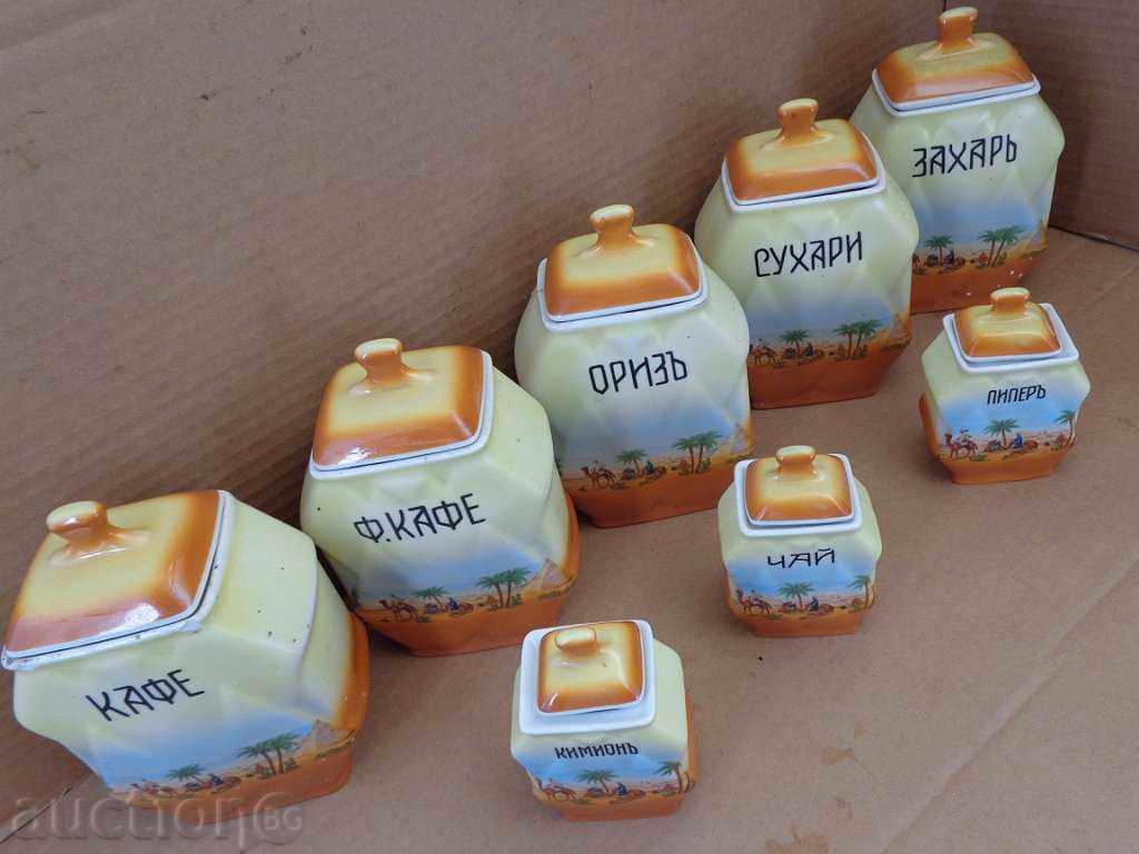 Auction  Old porcelain service, spice china