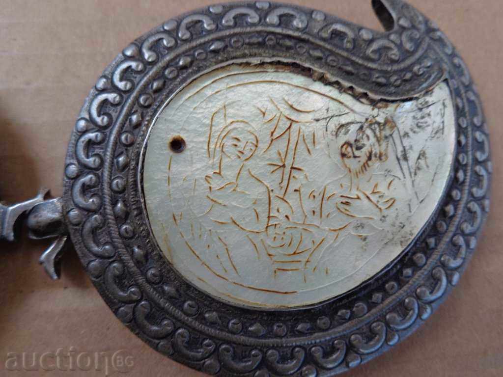 Auction  Revival Silver Pafti Mother of Pearl Silver Religious