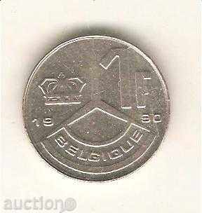 + Belgia 1 franc 1990 legenda franceză