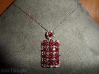 COLOR with pendant with red stones