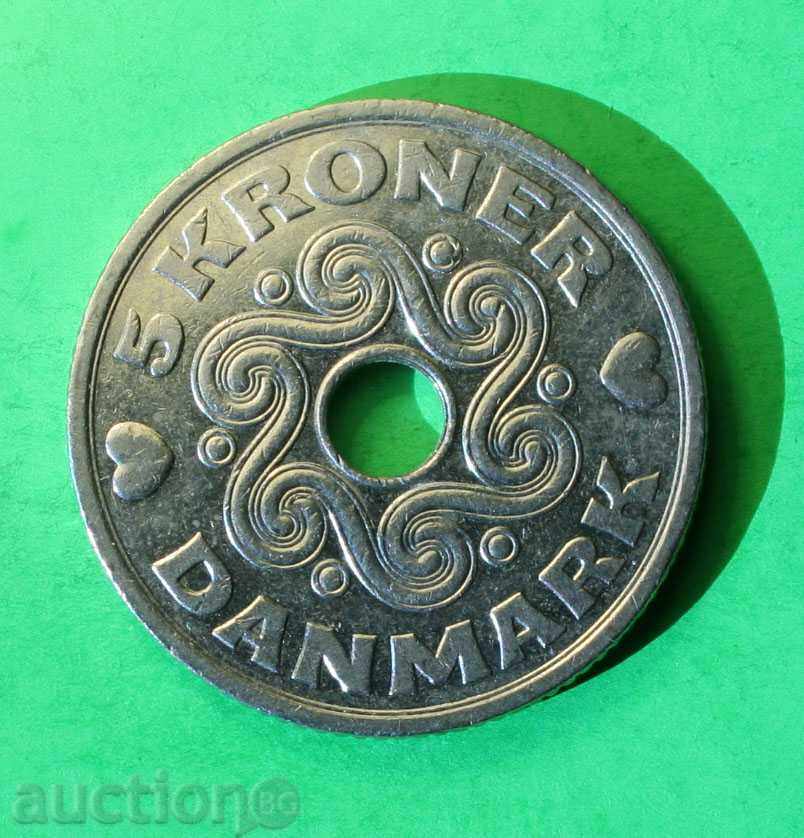 Danemarca 5 coroane 2001 cu preț € 0.82 | 1.60 BGN